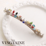 カラフルビジューバレッタ 細め シンプル | VINGTAINE | 詳細画像1