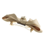 コットンパールビジュー×サテンリボンバレッタ エレガント オフィス | VINGTAINE | 詳細画像3 