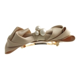 コットンパールビジュー×サテンリボンバレッタ エレガント オフィス | VINGTAINE | 詳細画像2 