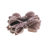 モカ | ベルベットループリボンバナナクリップ 細リボン シンプル | VINGTAINE