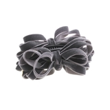 グレー | ベルベットループリボンバナナクリップ 細リボン シンプル | VINGTAINE