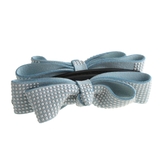 ライトブルー | スタッズ風カラーリボンバナナクリップ シンプル デイリー | VINGTAINE