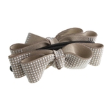 グレージュ | スタッズ風カラーリボンバナナクリップ シンプル デイリー | VINGTAINE