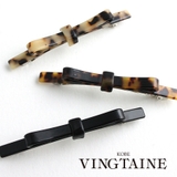 べっ甲風細リボンバレッタ マーブル 細め | VINGTAINE | 詳細画像1