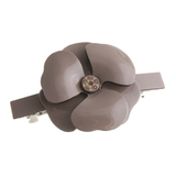 モカ | エナメル調カメリアバレッタ フラワー 立体 | VINGTAINE