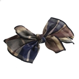 ベージュ系 | ビッグチェック柄リボンバレッタ フェミニン キュート | VINGTAINE