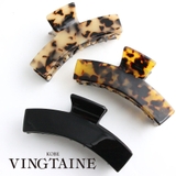 べっ甲風カーブスクエアバンスクリップ シンプル デイリー | VINGTAINE | 詳細画像1 