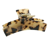 ベージュ | べっ甲風カーブスクエアバンスクリップ シンプル デイリー | VINGTAINE