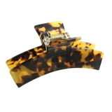 ブラウン | べっ甲風カーブスクエアバンスクリップ シンプル デイリー | VINGTAINE