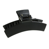 ブラック | べっ甲風カーブスクエアバンスクリップ シンプル デイリー | VINGTAINE