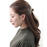 べっ甲風カーブスクエアバンスクリップ シンプル デイリー | VINGTAINE | 詳細画像5 