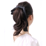 アシンメトリーロングサテンリボンヘアクリップ シンプル くちばしクリップ | VINGTAINE | 詳細画像8