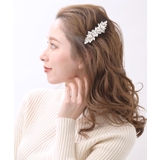 パールビジューリーフモチーフバレッタ（M） エレガント 華やか | VINGTAINE | 詳細画像5 