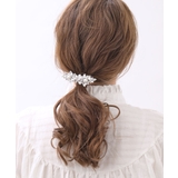 パールビジューリーフモチーフバレッタ（M） エレガント 華やか | VINGTAINE | 詳細画像6 