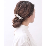 パールビジューリーフモチーフバレッタ（M） エレガント 華やか | VINGTAINE | 詳細画像7 