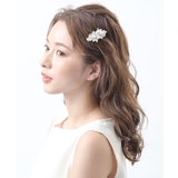 パールビジューリーフモチーフバレッタ（S） エレガント 小さめ | VINGTAINE | 詳細画像4 