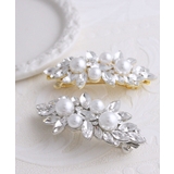 パールビジューリーフモチーフバレッタ（S） エレガント 小さめ | VINGTAINE | 詳細画像6 