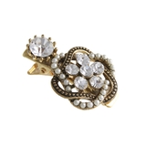 タイプC | アンティーク調パールビジューミニヘアクリップ 小ぶり くちばしクリップ | VINGTAINE