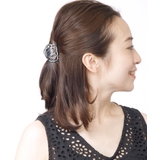 ローズバンスクリップ 透かし模様 ブラック | VINGTAINE | 詳細画像7 