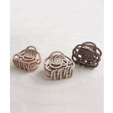 ローズバンスクリップ 透かし模様 ブラック | VINGTAINE | 詳細画像9 