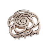 ベージュ | ローズバンスクリップ 透かし模様 ブラック | VINGTAINE