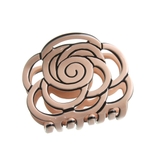 ピンク | ローズバンスクリップ 透かし模様 ブラック | VINGTAINE