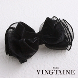 チュールレース×ベルベットリボンバレッタ エレガント クラシカル | VINGTAINE | 詳細画像1