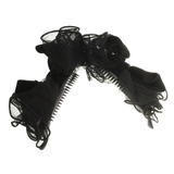 チュールレース×ベルベットリボンバナナクリップ エレガント ブラック | VINGTAINE | 詳細画像2 