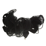 チュールレース×ベルベットリボンバナナクリップ エレガント ブラック | VINGTAINE | 詳細画像3 