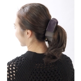 トップリボンバナナクリップ（ベルベット）(L) ブラック グレー | VINGTAINE | 詳細画像8 