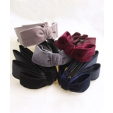 トップリボンバナナクリップ（ベルベット）(L) ブラック グレー | VINGTAINE | 詳細画像9 