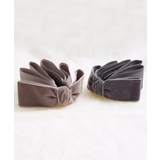 トップリボンバナナクリップ（ベルベット）(L) ブラック グレー | VINGTAINE | 詳細画像10 