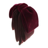 ワイン | トップリボンバナナクリップ（ベルベット）(L) ブラック グレー | VINGTAINE