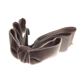 トップリボンバナナクリップ（ベルベット）(L) ブラック グレー | VINGTAINE | 詳細画像3 