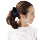 トップリボンバナナクリップ(ベルベット)(M) ブラック グレー | VINGTAINE | 詳細画像7