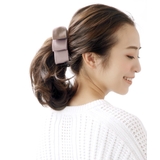 トップリボンバナナクリップ(ベルベット)(M) ブラック グレー | VINGTAINE | 詳細画像4