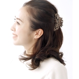 フラワーデザインバンスクリップ ネイビー ピンク | VINGTAINE | 詳細画像6 