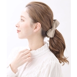 ベージュ | エレガントリボンバナナクリップ ヘアクリップ レディース | VINGTAINE