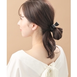 ブラック | グログランリボン ポニーフック ヘアカフ | VINGTAINE