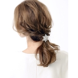 ワンカラー | クリスタルビジューヘアピン お花 上品 | VINGTAINE
