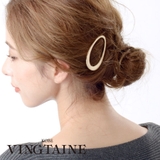オーバル型ヘアピン マットゴールド カジュアル | VINGTAINE | 詳細画像1