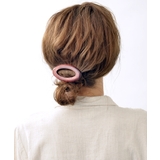 ブラウン | ウッドサークルバレッタ カジュアル ヘアアクセサリー | VINGTAINE