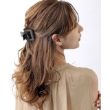 モカ | スクエアカラーバンスクリップ ヘアクリップ エナメル調 | VINGTAINE