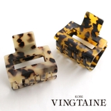 べっ甲風スクエアバンスクリップ ヘアクリップ 大人っぽい | VINGTAINE | 詳細画像1 
