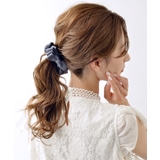 グレー | サテンリボンバナナクリップ かわいい 大人っぽい | VINGTAINE