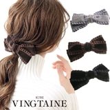 フリル×ベルベットリボンバレッタ ヘアアクセ ヘアアクセサリー | VINGTAINE | 詳細画像1