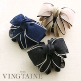 麻風センターリボンバンスクリップ ヘアクリップ オフィス | VINGTAINE | 詳細画像1