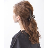 モカ | シンプルカラーバンスクリップ ヘアクリップ オフィス | 神戸ヴァンテーヌ