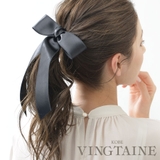 サテンロングリボンバレッタ ヘアクリップ 大きめ | VINGTAINE | 詳細画像1 