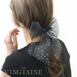 ビジューストーン&オーガンジーリボンヘアクリップ 大人カジュアル フェミニン | VINGTAINE | 詳細画像1 